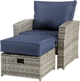 4-piece outdoor chat set, all-weather rattan patio chairs with footstool for patio, backyard and garden 4-piece outdoor chat set, all-weather rattan patio chairs with footstool for patio, backyard and garden