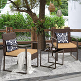 FHFO 3 Pieces Patio Furniture Set, Outdoor Wicker Conversation Bistro Set w/ 2 Chairs, 2 Cushions, Glass Coffee Table for Garden Balcony Backyard Porch Lawn FHFO 3 Pieces Patio Furniture Set, Outdoor Wicker Conversation Bistro Set w/ 2 Chairs, 2 Cushions, Glass Coffee Table for Garden Balcony Backyard Porch Lawn