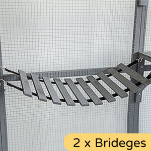 FHFO Catio Outdoor Cat House Enclosure for Multiple Cats, Wooden Cat Cage Condo for Outside with Bridges,Platforms,Small House,Weatherproof Roof - 74" H 111" L FHFO Catio Outdoor Cat House Enclosure for Multiple Cats, Wooden Cat Cage Condo for Outside with Bridges,Platforms,Small House,Weatherproof Roof - 74" H 111" L