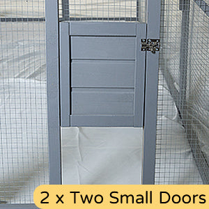 FHFO Catio Outdoor Cat House Enclosure for Multiple Cats, Wooden Cat Cage Condo for Outside with Bridges,Platforms,Small House,Weatherproof Roof - 74" H 111" L FHFO Catio Outdoor Cat House Enclosure for Multiple Cats, Wooden Cat Cage Condo for Outside with Bridges,Platforms,Small House,Weatherproof Roof - 74" H 111" L