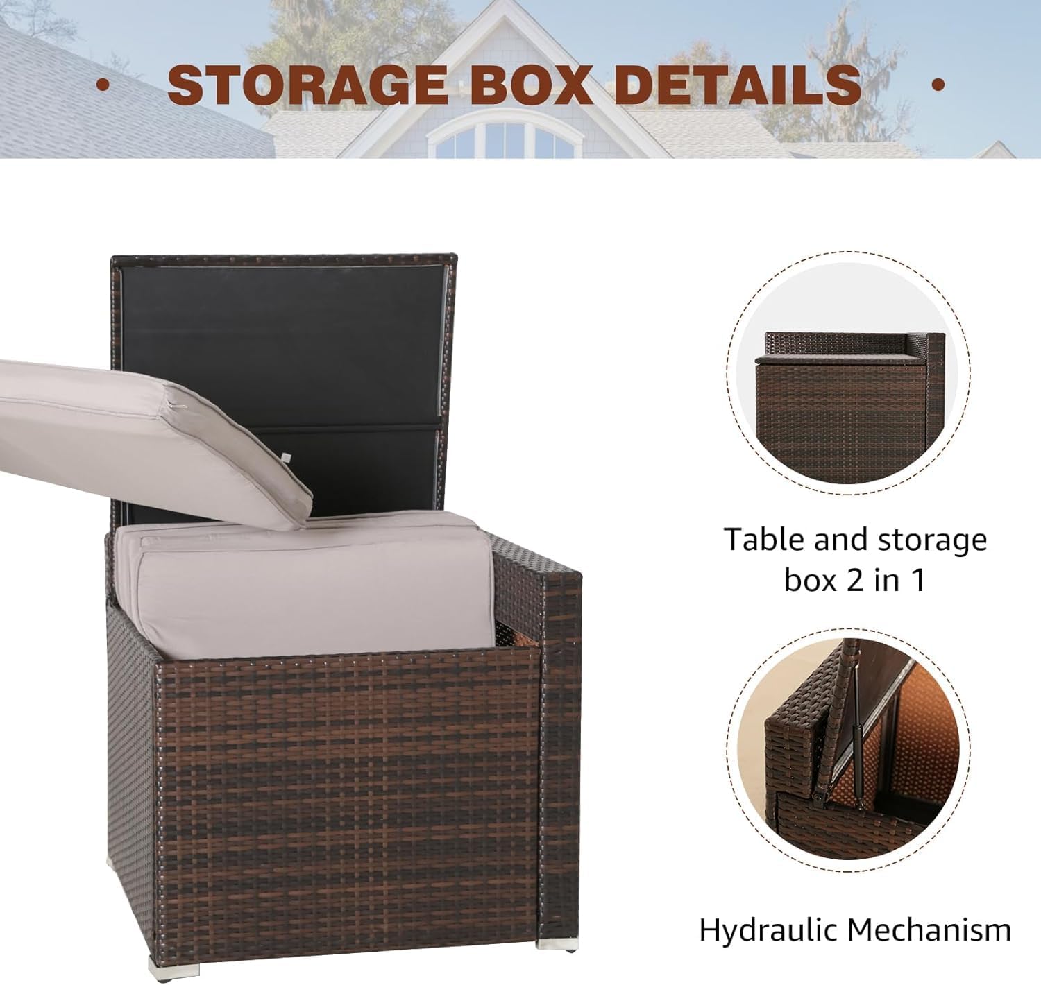FHFO 7/8 Pieces Patio Furniture Set,Wicker Outdoor Conversation Set,Rattan Sectional Sofa Set w/Washable Cushions & Glass Coffee Table for Porch Poolside FHFO 7/8 Pieces Patio Furniture Set,Wicker Outdoor Conversation Set,Rattan Sectional Sofa Set w/Washable Cushions & Glass Coffee Table for Porch Poolside