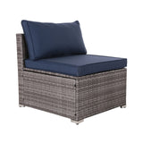 FHFO 3PCS Patio Furniture, 2 Middle Seats and 1 storage FHFO 3PCS Patio Furniture, 2 Middle Seats and 1 storage