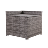 FHFO 3PCS Patio Furniture, 2 Middle Seats and 1 storage FHFO 3PCS Patio Furniture, 2 Middle Seats and 1 storage