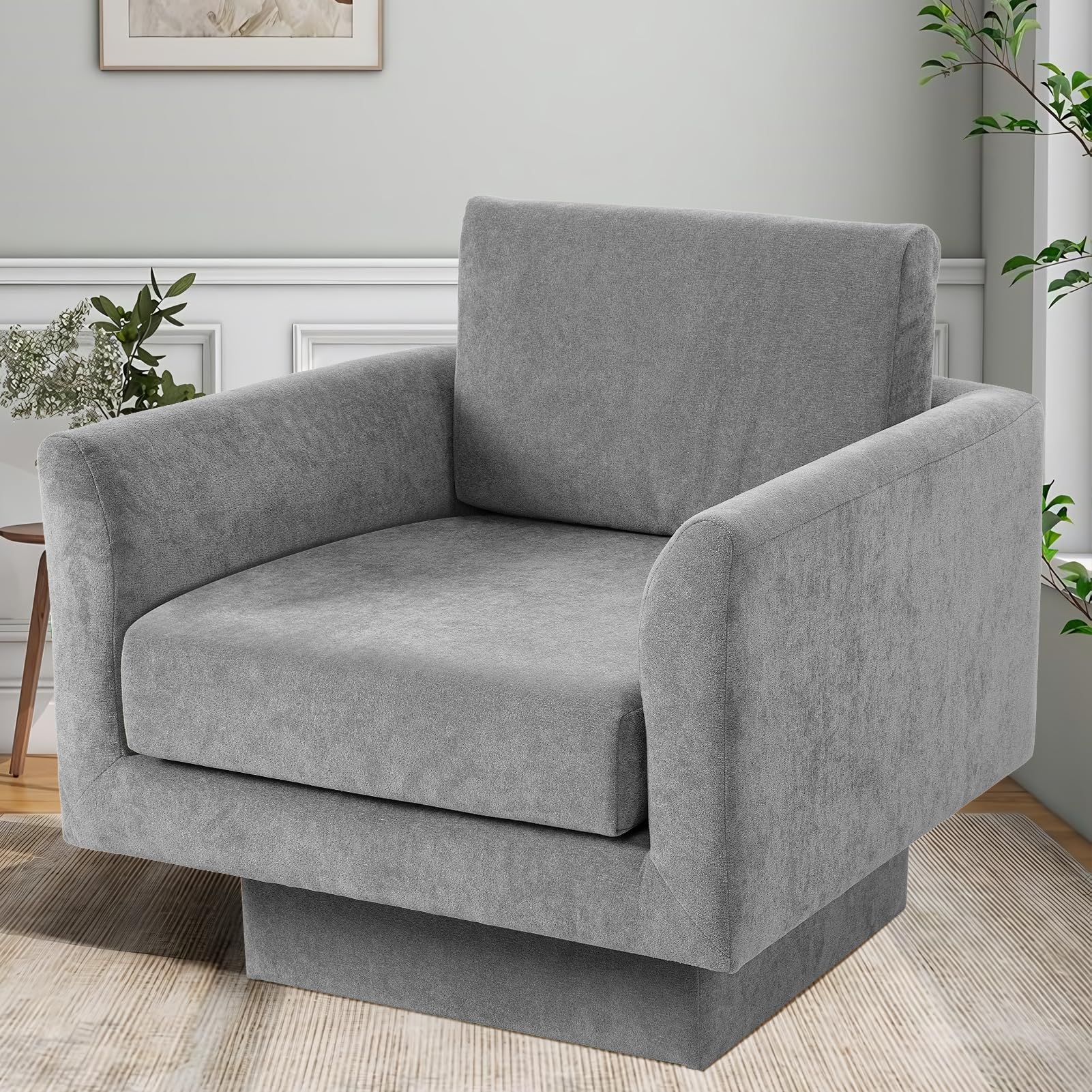 360°Swivel Accent Chair for Living Room,Chaise Lounge Indoor with Neck Support Pillow &Wide Armrests,Modern Swivel Chair for Office Couch, Reading Chair,Oversized Recliner. 360°Swivel Accent Chair for Living Room,Chaise Lounge Indoor with Neck Support Pillow &Wide Armrests,Modern Swivel Chair for Office Couch, Reading Chair,Oversized Recliner.