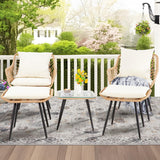 5  Piece Patio Bistro Set with Ottoman, Outdoor Wicker Apartment Balcony Furniture Sets, Rattan Table and Chairs Set of 2 for Porch Backyard Lawn Poolside Deck (Gray/Blue) 5  Piece Patio Bistro Set with Ottoman, Outdoor Wicker Apartment Balcony Furniture Sets, Rattan Table and Chairs Set of 2 for Porch Backyard Lawn Poolside Deck (Gray/Blue)