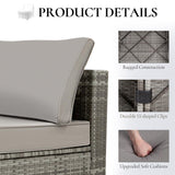 7 Pieces Outdoor Patio Furniture Set Modular Patio Set Wicker Outdoor Sectional Sofa Set PE Rattan Patio Conversation Sets with Cushions & Coffee Table for Outside, Garden, Poolside, Porch, Gray 7 Pieces Outdoor Patio Furniture Set Modular Patio Set Wicker Outdoor Sectional Sofa Set PE Rattan Patio Conversation Sets with Cushions & Coffee Table for Outside, Garden, Poolside, Porch, Gray