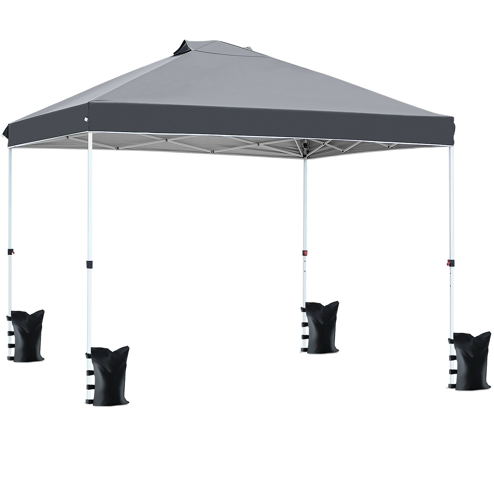 FHFO Canopy Tent 10x10ft Pop Up Gazebo Canopy Shade Outdoor Tent Waterproof&Sunscreen, High Density Silver Coated Oxford Tent,Adjustable Height,8 Stakes,4 Sandbags,4 Ropes,1 Carrying Bag,White FHFO Canopy Tent 10x10ft Pop Up Gazebo Canopy Shade Outdoor Tent Waterproof&Sunscreen, High Density Silver Coated Oxford Tent,Adjustable Height,8 Stakes,4 Sandbags,4 Ropes,1 Carrying Bag,White