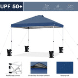 FHFO Canopy Tent 10x10ft Pop Up Gazebo Canopy Shade Outdoor Tent Waterproof&Sunscreen, High Density Silver Coated Oxford Tent,Adjustable Height,8 Stakes,4 Sandbags,4 Ropes,1 Carrying Bag,White FHFO Canopy Tent 10x10ft Pop Up Gazebo Canopy Shade Outdoor Tent Waterproof&Sunscreen, High Density Silver Coated Oxford Tent,Adjustable Height,8 Stakes,4 Sandbags,4 Ropes,1 Carrying Bag,White