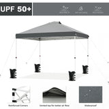 FHFO Canopy Tent 10x10ft Pop Up Gazebo Canopy Shade Outdoor Tent Waterproof&Sunscreen, High Density Silver Coated Oxford Tent,Adjustable Height,8 Stakes,4 Sandbags,4 Ropes,1 Carrying Bag,White FHFO Canopy Tent 10x10ft Pop Up Gazebo Canopy Shade Outdoor Tent Waterproof&Sunscreen, High Density Silver Coated Oxford Tent,Adjustable Height,8 Stakes,4 Sandbags,4 Ropes,1 Carrying Bag,White