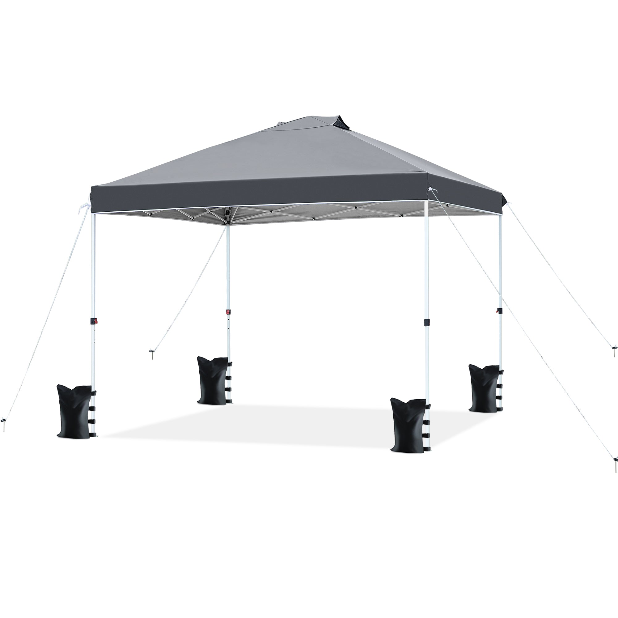 FHFO Canopy Tent 10x10ft Pop Up Gazebo Canopy Shade Outdoor Tent Waterproof&Sunscreen, High Density Silver Coated Oxford Tent,Adjustable Height,8 Stakes,4 Sandbags,4 Ropes,1 Carrying Bag,White FHFO Canopy Tent 10x10ft Pop Up Gazebo Canopy Shade Outdoor Tent Waterproof&Sunscreen, High Density Silver Coated Oxford Tent,Adjustable Height,8 Stakes,4 Sandbags,4 Ropes,1 Carrying Bag,White