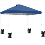 FHFO Canopy Tent 10x10ft Pop Up Gazebo Canopy Shade Outdoor Tent Waterproof&Sunscreen, High Density Silver Coated Oxford Tent,Adjustable Height,8 Stakes,4 Sandbags,4 Ropes,1 Carrying Bag,White FHFO Canopy Tent 10x10ft Pop Up Gazebo Canopy Shade Outdoor Tent Waterproof&Sunscreen, High Density Silver Coated Oxford Tent,Adjustable Height,8 Stakes,4 Sandbags,4 Ropes,1 Carrying Bag,White