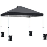 FHFO Canopy Tent 10x10ft Pop Up Gazebo Canopy Shade Outdoor Tent Waterproof&Sunscreen, High Density Silver Coated Oxford Tent,Adjustable Height,8 Stakes,4 Sandbags,4 Ropes,1 Carrying Bag,White FHFO Canopy Tent 10x10ft Pop Up Gazebo Canopy Shade Outdoor Tent Waterproof&Sunscreen, High Density Silver Coated Oxford Tent,Adjustable Height,8 Stakes,4 Sandbags,4 Ropes,1 Carrying Bag,White