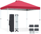 FHFO Canopy Tent 10x10ft Pop Up Gazebo Canopy Shade Outdoor Tent Waterproof&Sunscreen, High Density Silver Coated Oxford Tent,Adjustable Height,8 Stakes,4 Sandbags,4 Ropes,1 Carrying Bag,White FHFO Canopy Tent 10x10ft Pop Up Gazebo Canopy Shade Outdoor Tent Waterproof&Sunscreen, High Density Silver Coated Oxford Tent,Adjustable Height,8 Stakes,4 Sandbags,4 Ropes,1 Carrying Bag,White