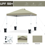 FHFO Canopy Tent 10x10ft Pop Up Gazebo Canopy Shade Outdoor Tent Waterproof&Sunscreen, High Density Silver Coated Oxford Tent,Adjustable Height,8 Stakes,4 Sandbags,4 Ropes,1 Carrying Bag,White FHFO Canopy Tent 10x10ft Pop Up Gazebo Canopy Shade Outdoor Tent Waterproof&Sunscreen, High Density Silver Coated Oxford Tent,Adjustable Height,8 Stakes,4 Sandbags,4 Ropes,1 Carrying Bag,White