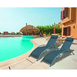 FHFO Patio Chaise Lounges (Set of 2), Adjustable 5-Position Patio Lounge Chairs with Pillow for Outdoor Patio Beach Pool Backyard