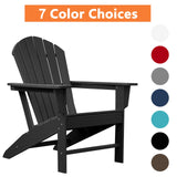 FHFO Outdoor Adirondack Chair,Weather Resistant Plastic Resin Chair for Outside Deck Garden Backyard Balcony