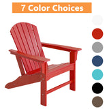 FHFO Outdoor Adirondack Chair,Weather Resistant Plastic Resin Chair for Outside Deck Garden Backyard Balcony