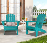 FHFO Adirondack Chairs set,Patio Outdoor Chairs,Fire Pit Chairs,Plastic Resin Deck Chair Weather Resistant Lounge Chair