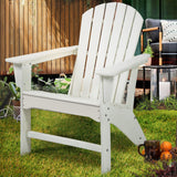 FHFO Outdoor Adirondack Chair,Weather Resistant Plastic Resin Chair for Outside Deck Garden Backyard Balcony