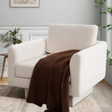 360°Swivel Accent Chair for Living Room,Chaise Lounge Indoor with Neck Support Pillow &Wide Armrests,Modern Swivel Chair for Office Couch, Reading Chair,Oversized Recliner.