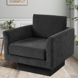 360°Swivel Accent Chair for Living Room,Chaise Lounge Indoor with Neck Support Pillow &Wide Armrests,Modern Swivel Chair for Office Couch, Reading Chair,Oversized Recliner.