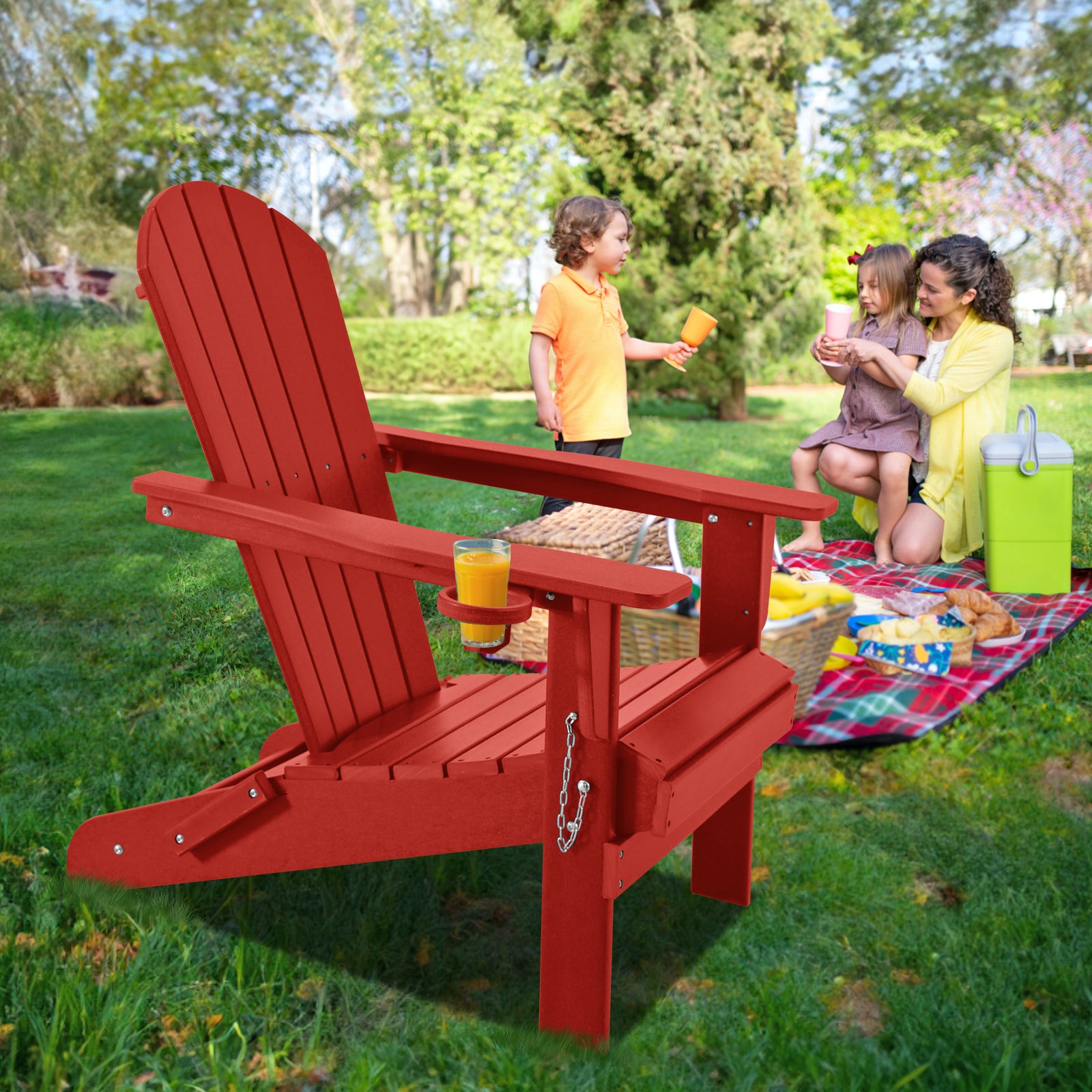 FHFO Adirondack Chairs set,Patio Outdoor Chairs,Fire Pit Chairs,Plastic Resin Deck Chair Weather Resistant Lounge Chair