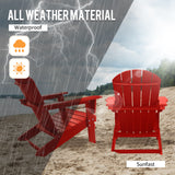 FHFO Adirondack Chairs set,Patio Outdoor Chairs,Fire Pit Chairs,Plastic Resin Deck Chair Weather Resistant Lounge Chair