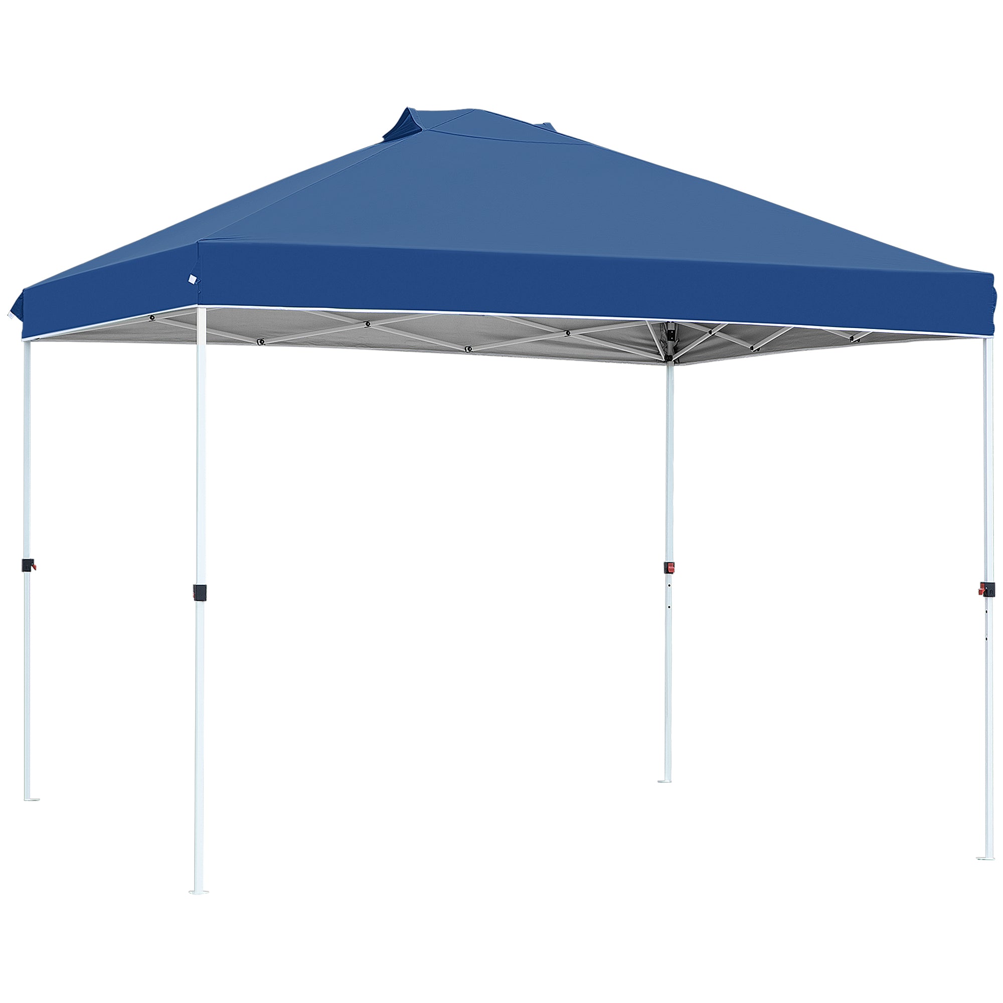 FHFO Canopy Tent 10x10ft Pop Up Gazebo Canopy Shade Outdoor Tent Waterproof&Sunscreen, High Density Silver Coated Oxford Tent,Adjustable Height,8 Stakes,4 Sandbags,4 Ropes,1 Carrying Bag,White