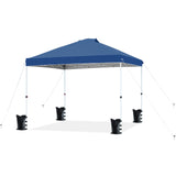 FHFO Canopy Tent 10x10ft Pop Up Gazebo Canopy Shade Outdoor Tent Waterproof&Sunscreen, High Density Silver Coated Oxford Tent,Adjustable Height,8 Stakes,4 Sandbags,4 Ropes,1 Carrying Bag,White