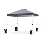 FHFO Canopy Tent 10x10ft Pop Up Gazebo Canopy Shade Outdoor Tent Waterproof&Sunscreen, High Density Silver Coated Oxford Tent,Adjustable Height,8 Stakes,4 Sandbags,4 Ropes,1 Carrying Bag,White