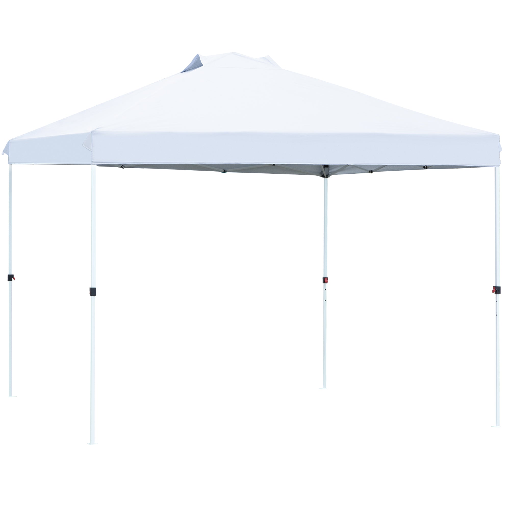 FHFO Canopy Tent 10x10ft Pop Up Gazebo Canopy Shade Outdoor Tent Waterproof&Sunscreen, High Density Silver Coated Oxford Tent,Adjustable Height,8 Stakes,4 Sandbags,4 Ropes,1 Carrying Bag,White