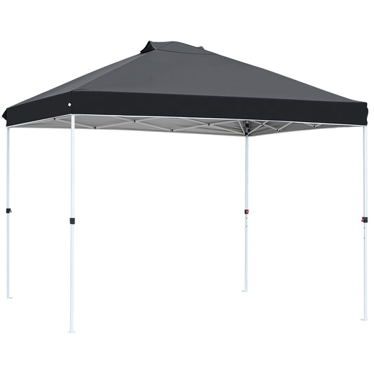 FHFO Canopy Tent 10x10ft Pop Up Gazebo Canopy Shade Outdoor Tent Waterproof&Sunscreen, High Density Silver Coated Oxford Tent,Adjustable Height,8 Stakes,4 Sandbags,4 Ropes,1 Carrying Bag,White