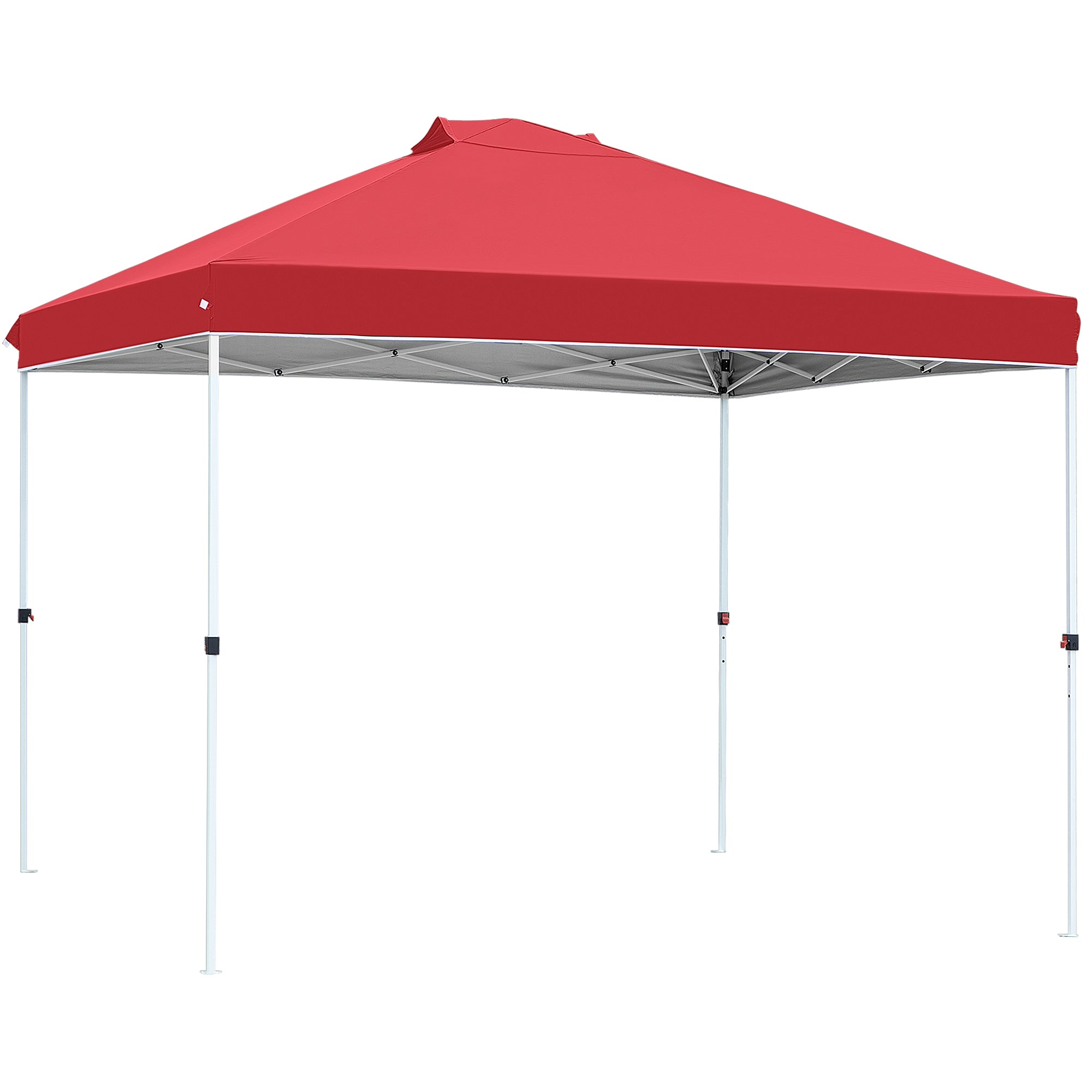 FHFO Canopy Tent 10x10ft Pop Up Gazebo Canopy Shade Outdoor Tent Waterproof&Sunscreen, High Density Silver Coated Oxford Tent,Adjustable Height,8 Stakes,4 Sandbags,4 Ropes,1 Carrying Bag,White