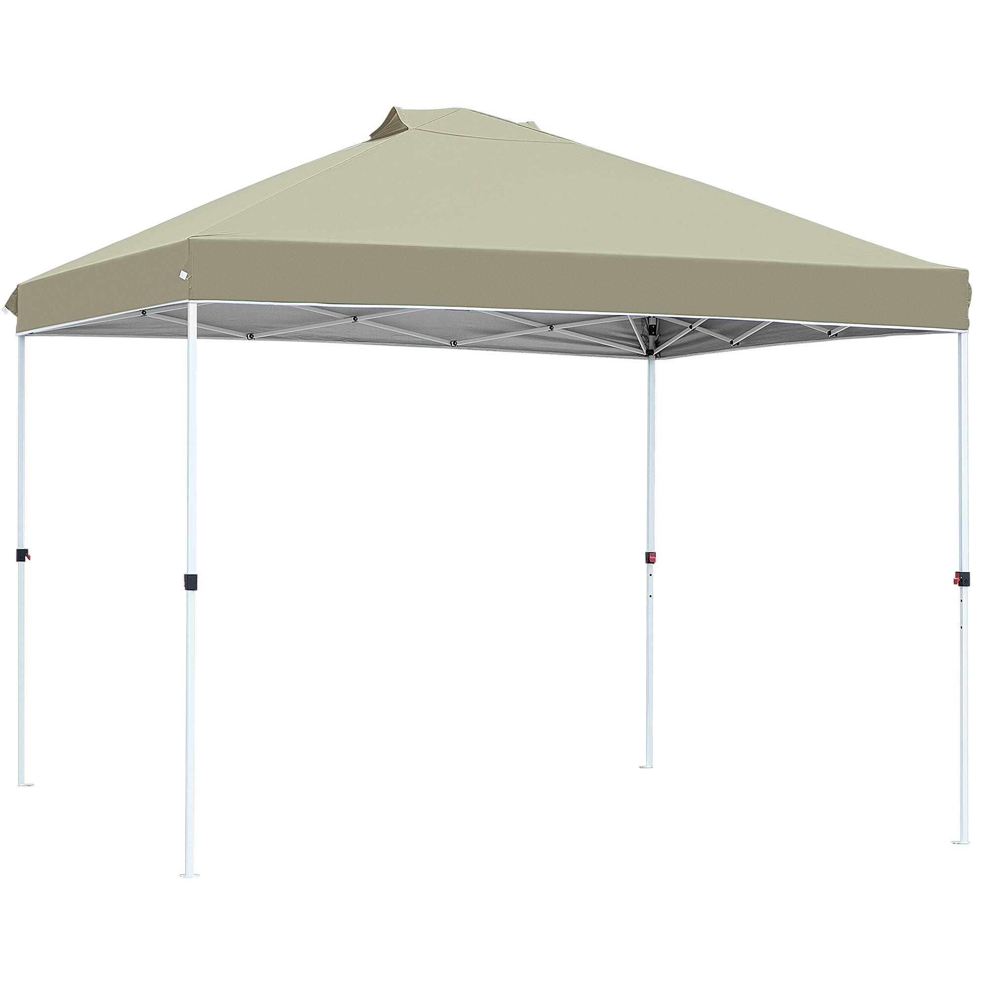 FHFO Canopy Tent 10x10ft Pop Up Gazebo Canopy Shade Outdoor Tent Waterproof&Sunscreen, High Density Silver Coated Oxford Tent,Adjustable Height,8 Stakes,4 Sandbags,4 Ropes,1 Carrying Bag,White