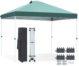 FHFO Canopy Tent 10x10ft Pop Up Gazebo Canopy Shade Outdoor Tent Waterproof&Sunscreen, High Density Silver Coated Oxford Tent,Adjustable Height,8 Stakes,4 Sandbags,4 Ropes,1 Carrying Bag,White