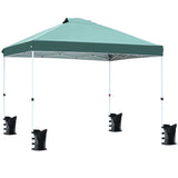 FHFO Canopy Tent 10x10ft Pop Up Gazebo Canopy Shade Outdoor Tent Waterproof&Sunscreen, High Density Silver Coated Oxford Tent,Adjustable Height,8 Stakes,4 Sandbags,4 Ropes,1 Carrying Bag,White